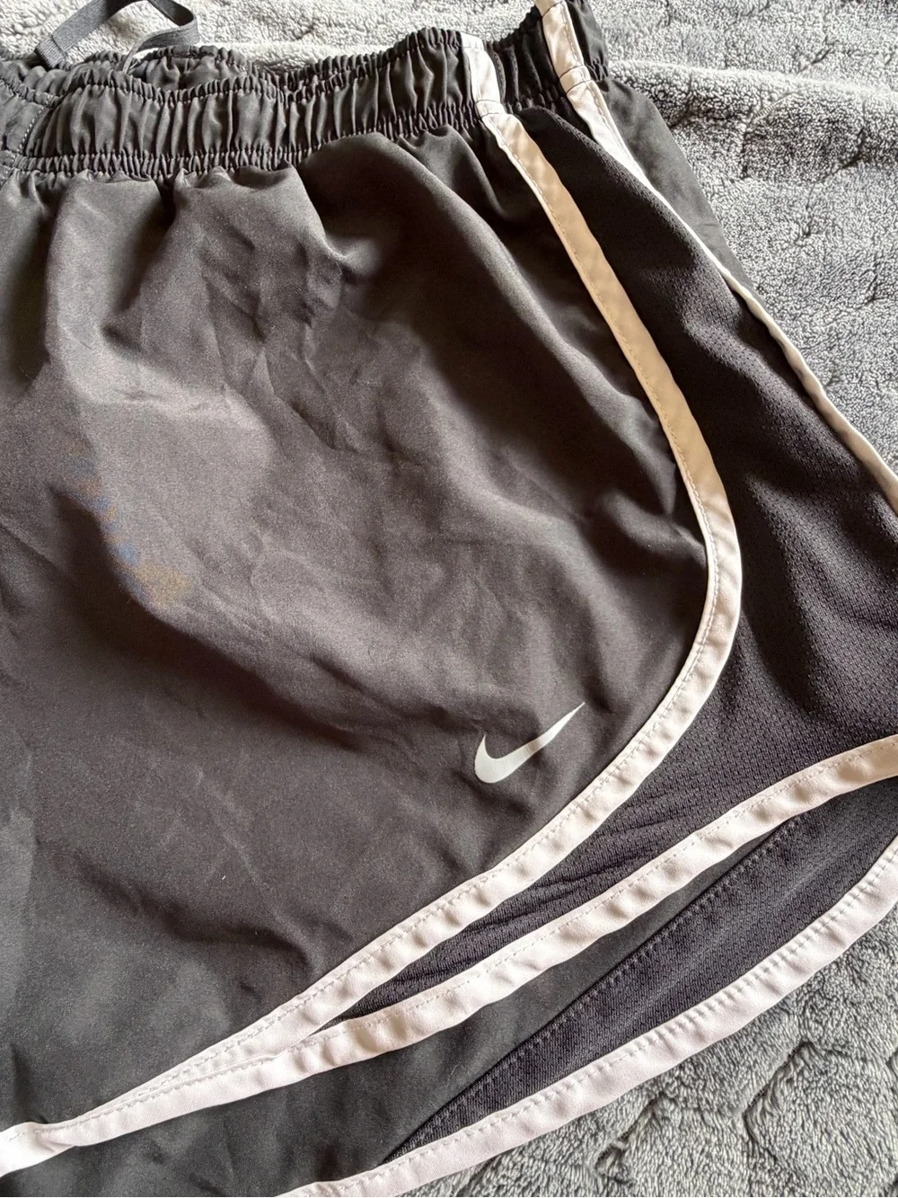 Nike Black Women's Athletic Shorts with White Trim